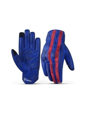 Motorcycle Gloves Racing Touchscreen Leather Armored Riding Biker Gloves BlueRed